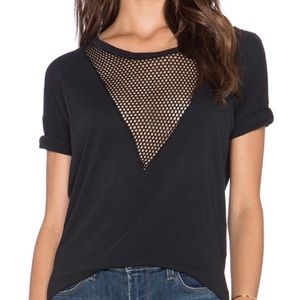 RagDoll Black Distressed Mesh Top